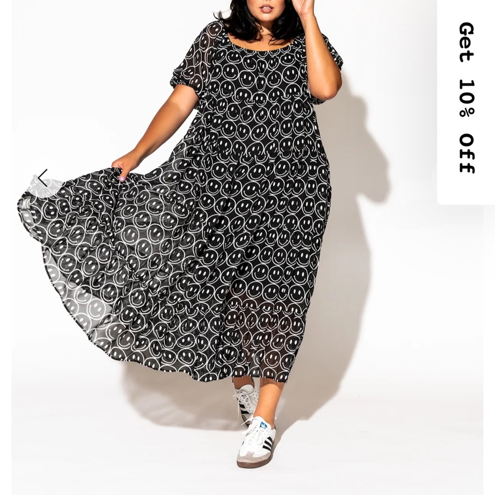 Dressed In Lala Like New Smiley Face Dress XS